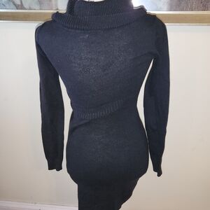 H&M's Duvided Black Cowl Neck Sweater Dress